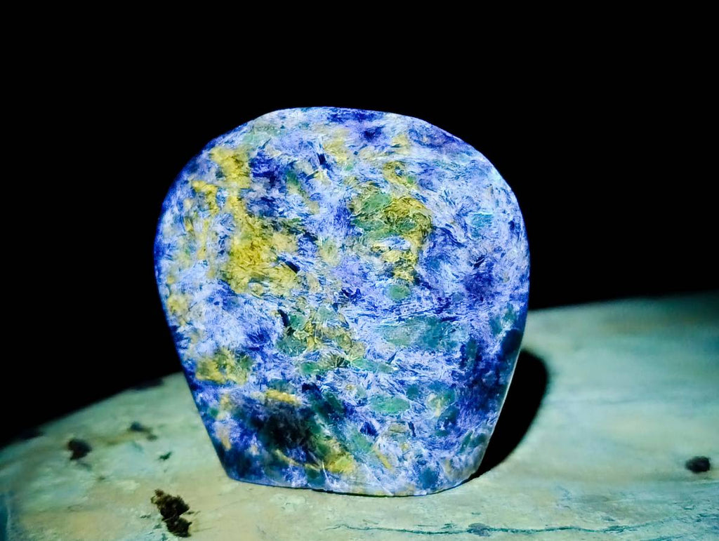 Polished Emerald Mica 'Mutokolite' Standing Free Forms x 4 From Mutoko, Zimbabwe - Toprock Gemstones and Minerals 