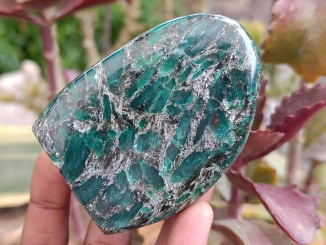 Polished Emerald Mica 'Mutokolite' Standing Free Forms x 4 From Mutoko, Zimbabwe - Toprock Gemstones and Minerals 