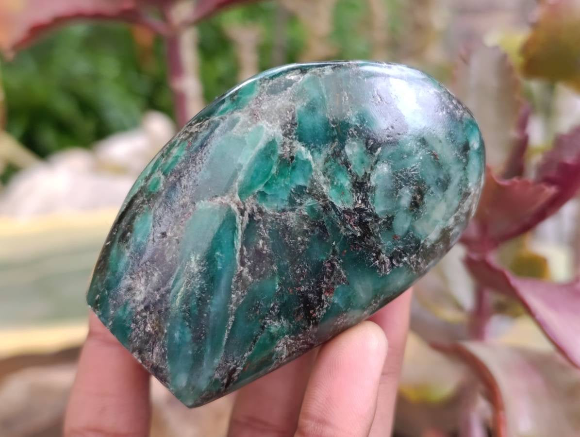 Polished Emerald Mica 'Mutokolite' Standing Free Forms x 4 From Mutoko, Zimbabwe - Toprock Gemstones and Minerals 
