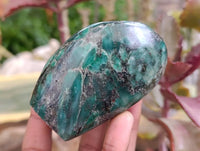 Polished Emerald Mica 'Mutokolite' Standing Free Forms x 4 From Mutoko, Zimbabwe
