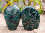 Polished Emerald Mica 'Mutokolite' Standing Free Forms x 4 From Mutoko, Zimbabwe - Toprock Gemstones and Minerals 