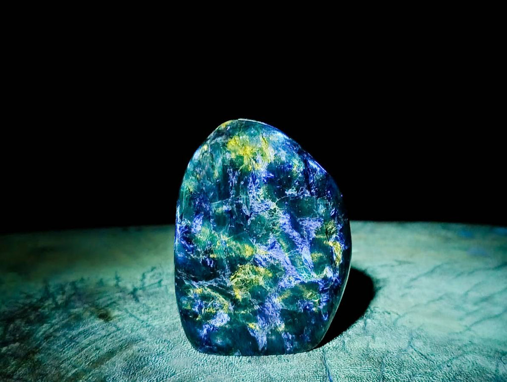 Polished Emerald Mica 'Mutokolite' Standing Free Forms x 4 From Mutoko, Zimbabwe - Toprock Gemstones and Minerals 