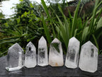 Polished Clear Quartz Crystals x 6 From Madagascar - Toprock Gemstones and Minerals 