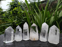 Polished Clear Quartz Crystals x 6 From Madagascar
