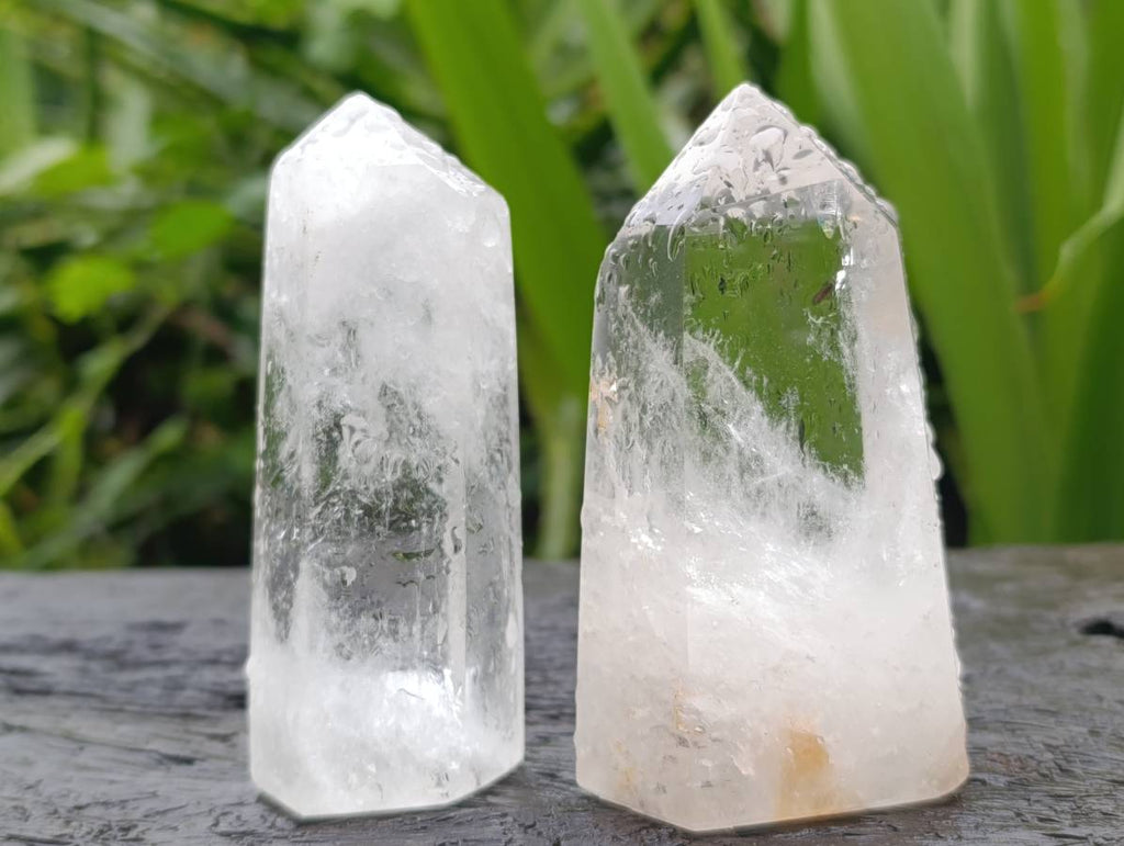 Polished Clear Quartz Crystals x 6 From Madagascar - Toprock Gemstones and Minerals 