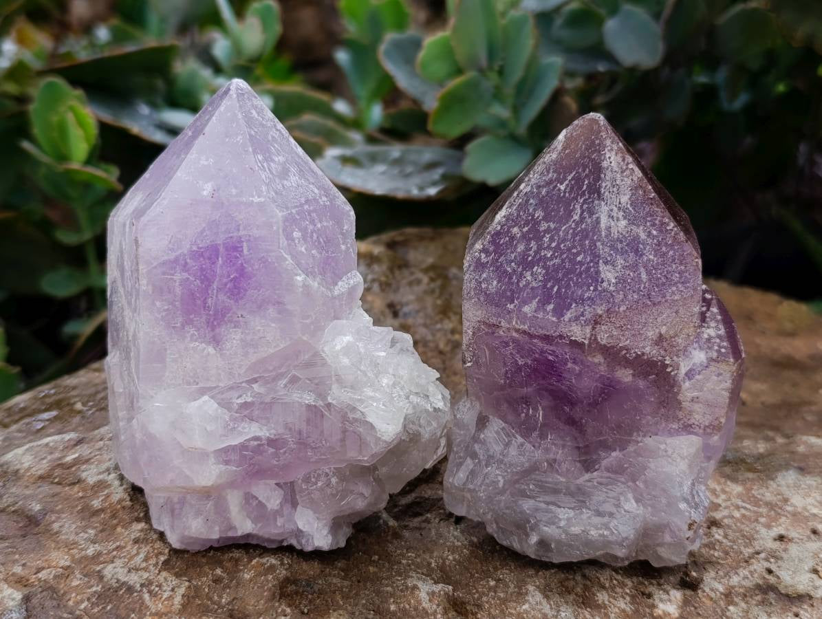 Natural Jacaranda Amethyst Quartz Crystals x 12 From Mumbwa, Zambia - Toprock Gemstones and Minerals 