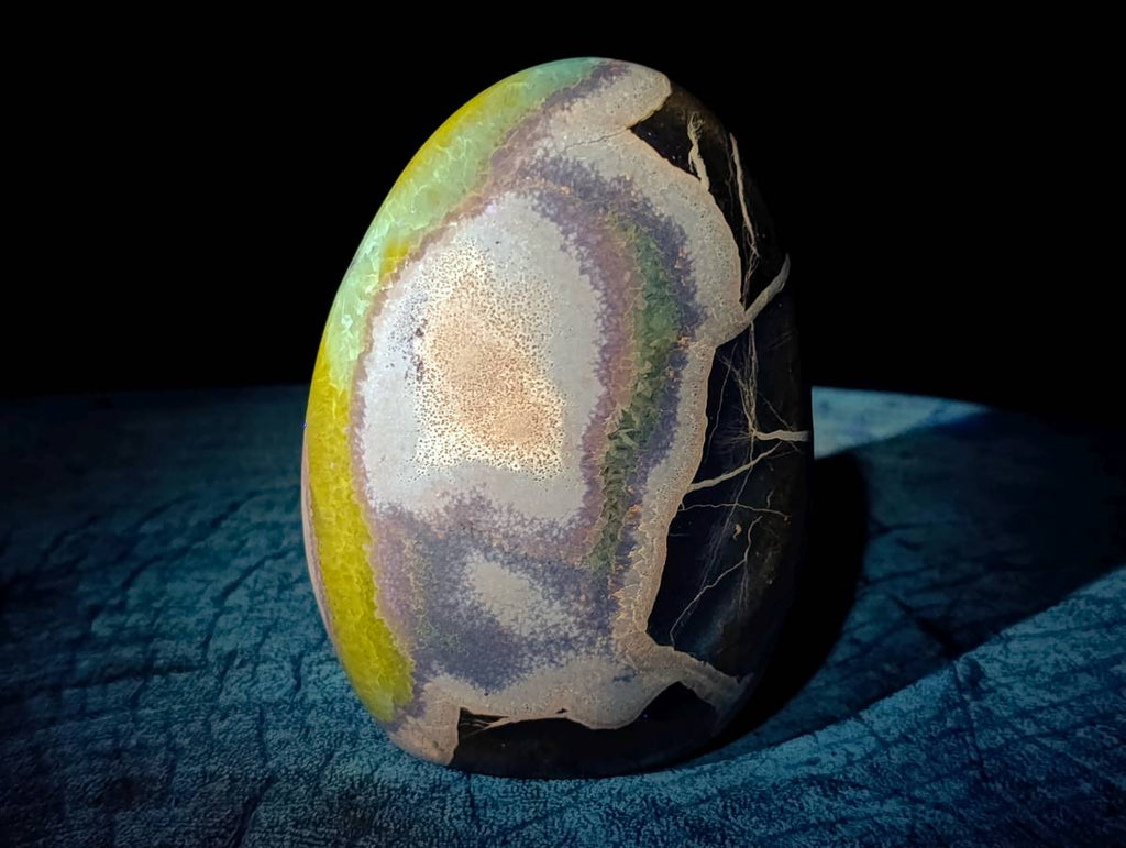 Polished Septerye Standing Free Forms x 2 From Mahajanga, Madagascar - Toprock Gemstones and Minerals 