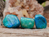 Polished Azurite And Flower Banded Malachite Free Forms x 70 From Congo