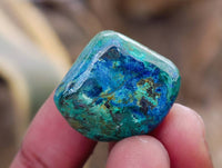Polished Azurite And Flower Banded Malachite Free Forms x 70 From Congo
