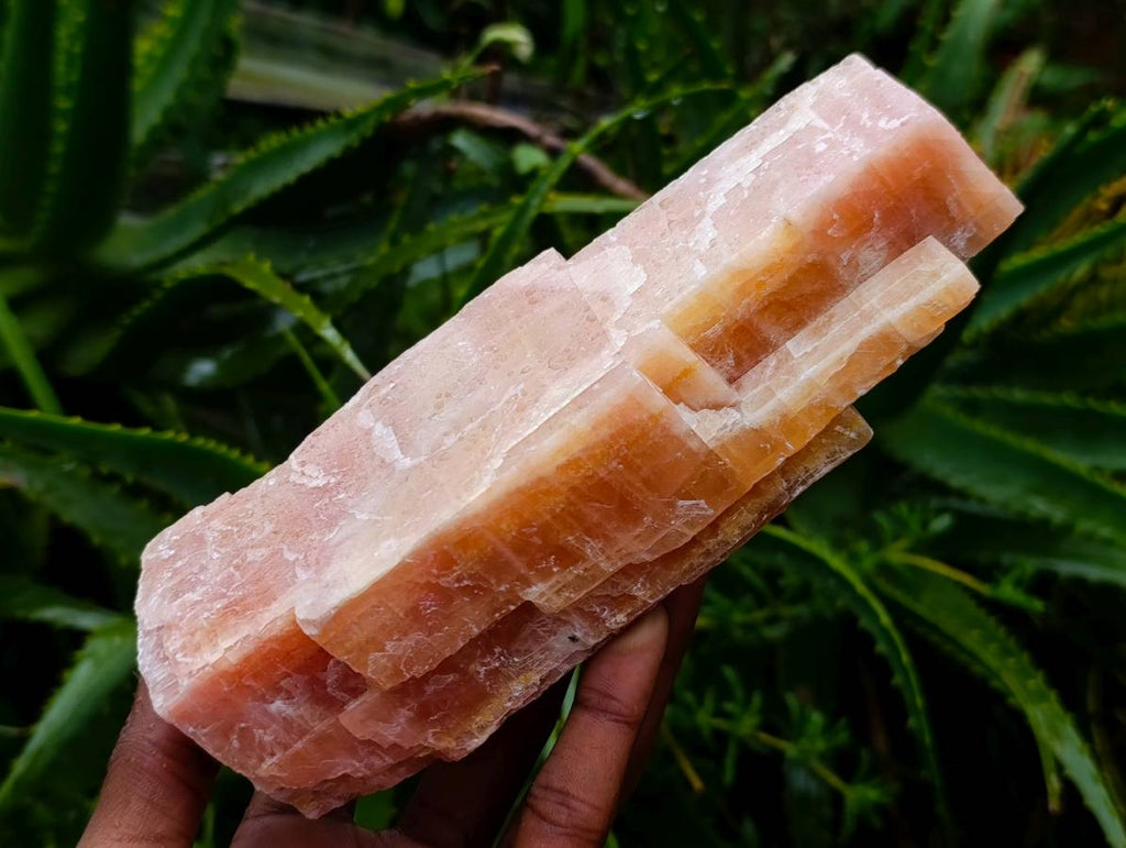 Natural Sunset Orange Calcite Specimens x 3 From Spitzkop, Namibia - Toprock Gemstones and Minerals 