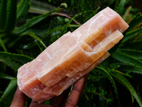 Natural Sunset Orange Calcite Specimens x 3 From Spitzkop, Namibia