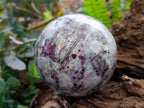 Polished Mixed Selected Merlinite and Rubellite Spheres x 2 From Madagascar - Toprock Gemstones and Minerals 