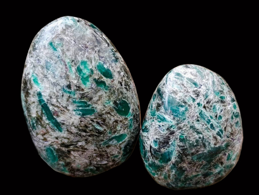 Polished Emerald Mica 'Mutokolite' Free Forms x 6 From Mutoko, Zimbabwe - Toprock Gemstones and Minerals 