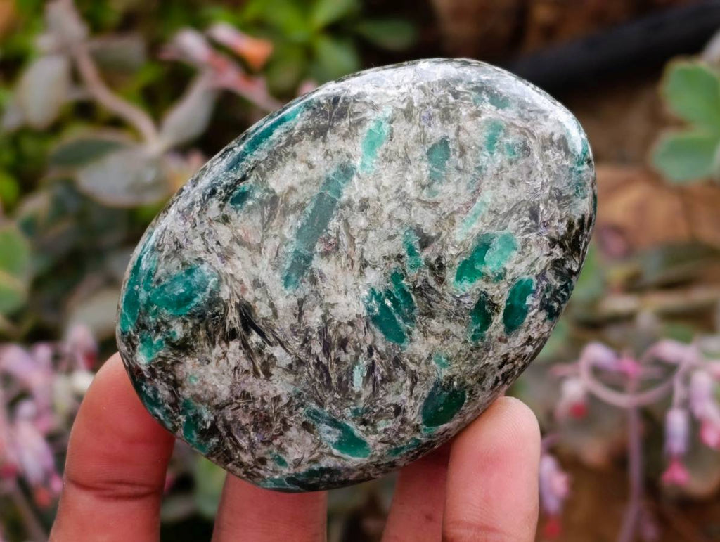 Polished Emerald Mica 'Mutokolite' Free Forms x 6 From Mutoko, Zimbabwe - Toprock Gemstones and Minerals 