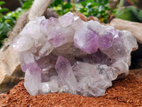 Natural Jacaranda Amethyst Quartz Crystal Clusters x 2 From Mumbwa, Zambia