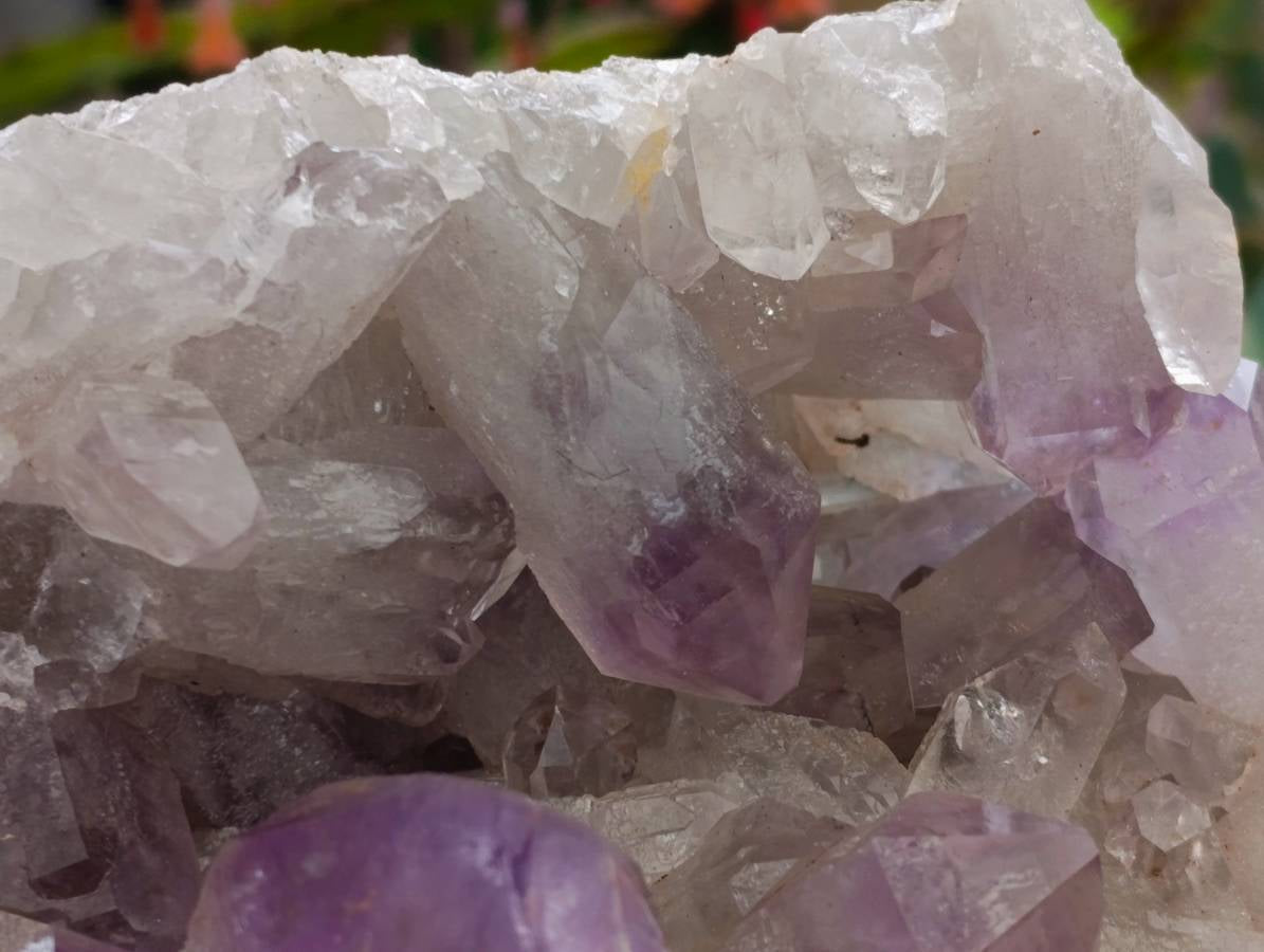 Natural Jacaranda Amethyst Quartz Crystal Clusters x 2 From Mumbwa, Zambia - Toprock Gemstones and Minerals 