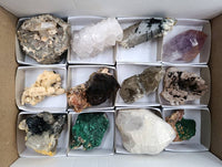 Natural Mixed Mineral and Crystal Specimens x 12 From Southern Africa