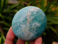 Polished Amazonite Palm Stones x 12  From Madagascar