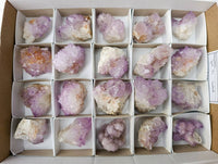 Natural Amethyst Spirit Quartz Clusters x 20 From Boekenhouthoek, South Africa