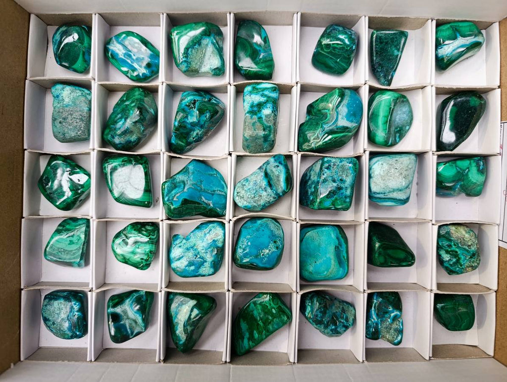 Polished Malacolla Free Forms x 35 From Kulukuluku, Congo - Toprock Gemstones and Minerals 