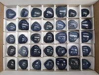 Polished Small Lazulite Hearts x 35 From Madagascar