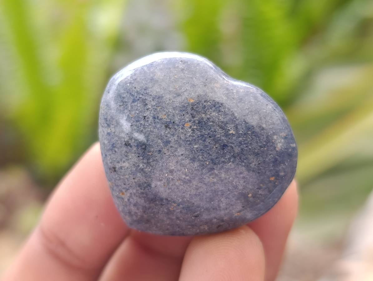 Polished Small Lazulite Hearts x 35 From Madagascar - Toprock Gemstones and Minerals 