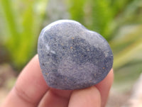 Polished Small Lazulite Hearts x 35 From Madagascar