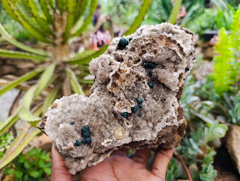 Natural Silky Ball Malachite and Drusy Quartz On Dolomite Matrix Specimens x 2 From Congo - Toprock Gemstones and Minerals 