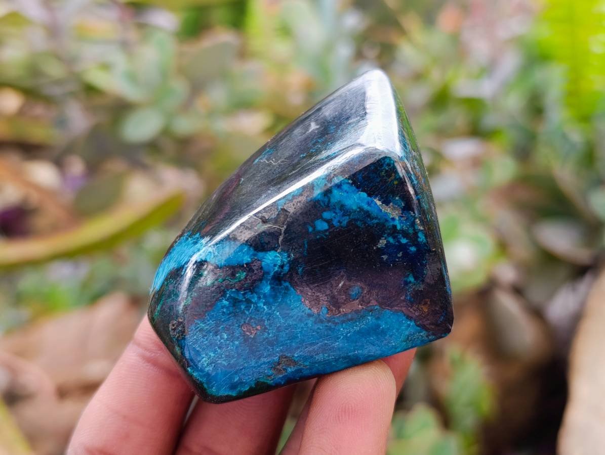 Polished Shattuckite Malachite and Bornite Free Forms x 6 From Kaokoveld, Namibia - Toprock Gemstones and Minerals 