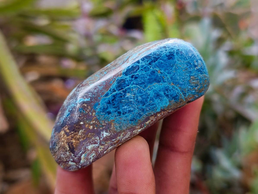 Polished Shattuckite Malachite and Bornite Free Forms x 6 From Kaokoveld, Namibia - Toprock Gemstones and Minerals 