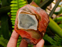 Polished On One Side Polychrome Jasper Nodules x 6 From NW Coast, Madagascar