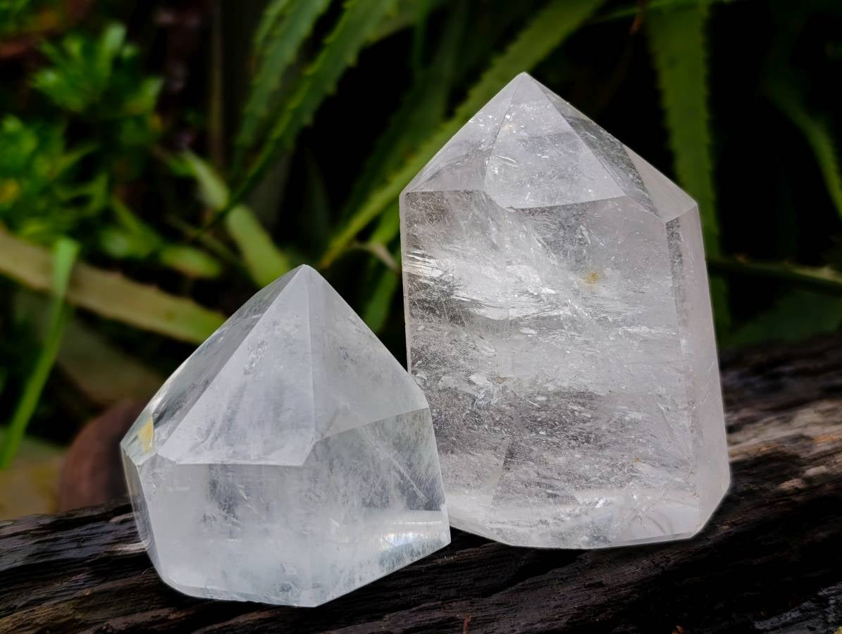 Polished Clear Quartz Crystals x 12 From Madagascar - Toprock Gemstones and Minerals 