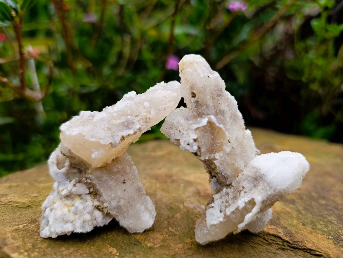 Natural Drusy Quartz Coated Calcite Pseudomorph Specimens x 12 From Alberts Mountain, Lesotho - Toprock Gemstones and Minerals 
