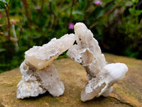 Natural Drusy Quartz Coated Calcite Pseudomorph Specimens x 12 From Alberts Mountain, Lesotho