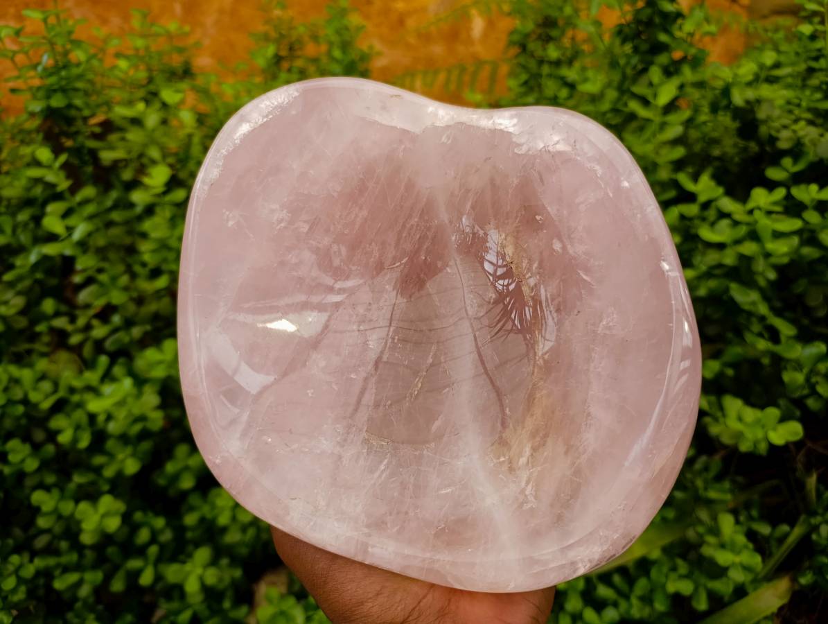 Polished Rose Quartz Bowl x 1 From Madagascar - Toprock Gemstones and Minerals 