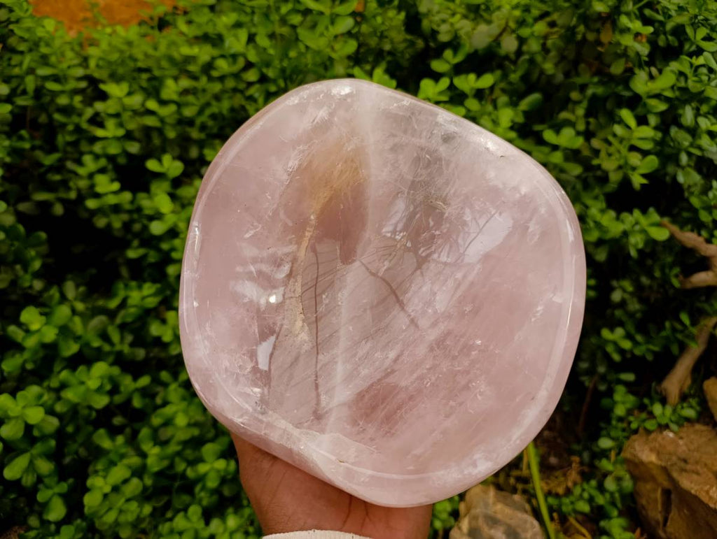 Polished Rose Quartz Bowl x 1 From Madagascar - Toprock Gemstones and Minerals 