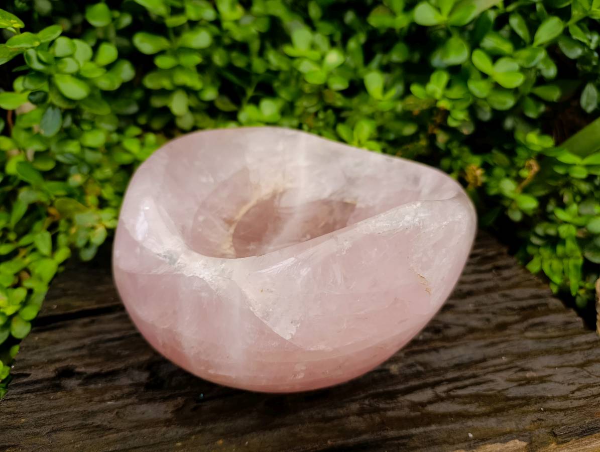 Polished Rose Quartz Bowl x 1 From Madagascar - Toprock Gemstones and Minerals 