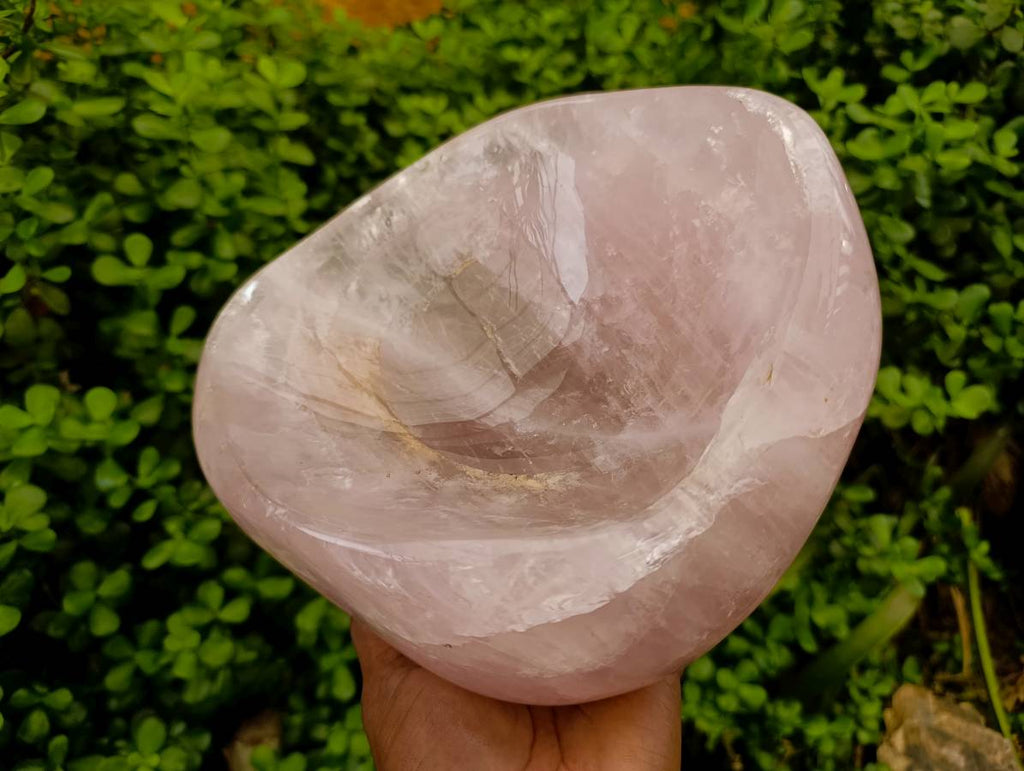 Polished Rose Quartz Bowl x 1 From Madagascar - Toprock Gemstones and Minerals 