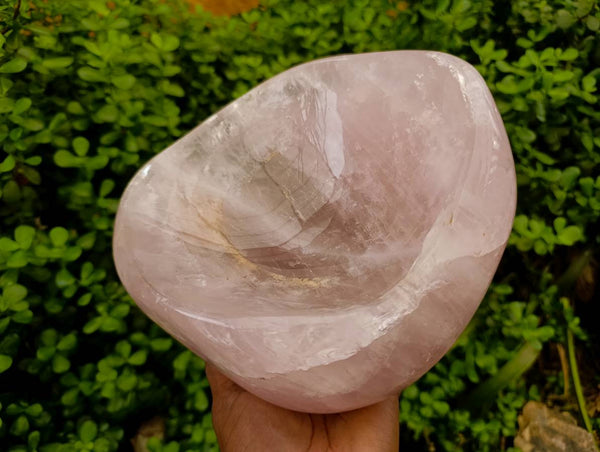 Polished Rose Quartz Bowl x 1 From Madagascar