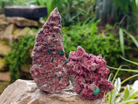 Natural Salrose Cobaltion Dolomite with Ball Malachite & Chrysocolla Specimens x 6 From Kakanda, Congo