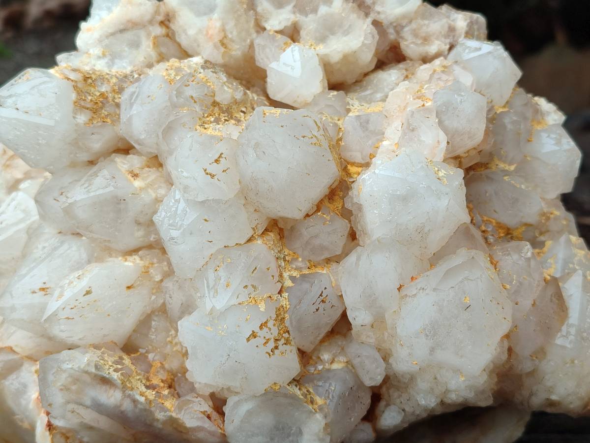 Natural Etched Window Candle Quartz Clusters x 1 From Ansirabe, Madagascar - Toprock Gemstones and Minerals 