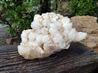 Natural Etched Window Candle Quartz Clusters x 1 From Ansirabe, Madagascar