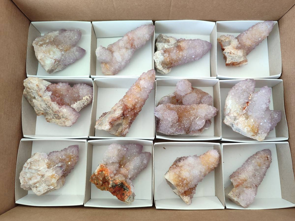 Natural Amethyst Spirit Quartz And Ametrine Clusters x 12 From Boekenhouthoek, South Africa - Toprock Gemstones and Minerals 