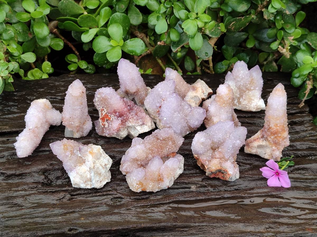 Natural Amethyst Spirit Quartz And Ametrine Clusters x 12 From Boekenhouthoek, South Africa - Toprock Gemstones and Minerals 