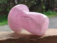 Polished Rose Quartz Mushrooms x 3 From Madagascar