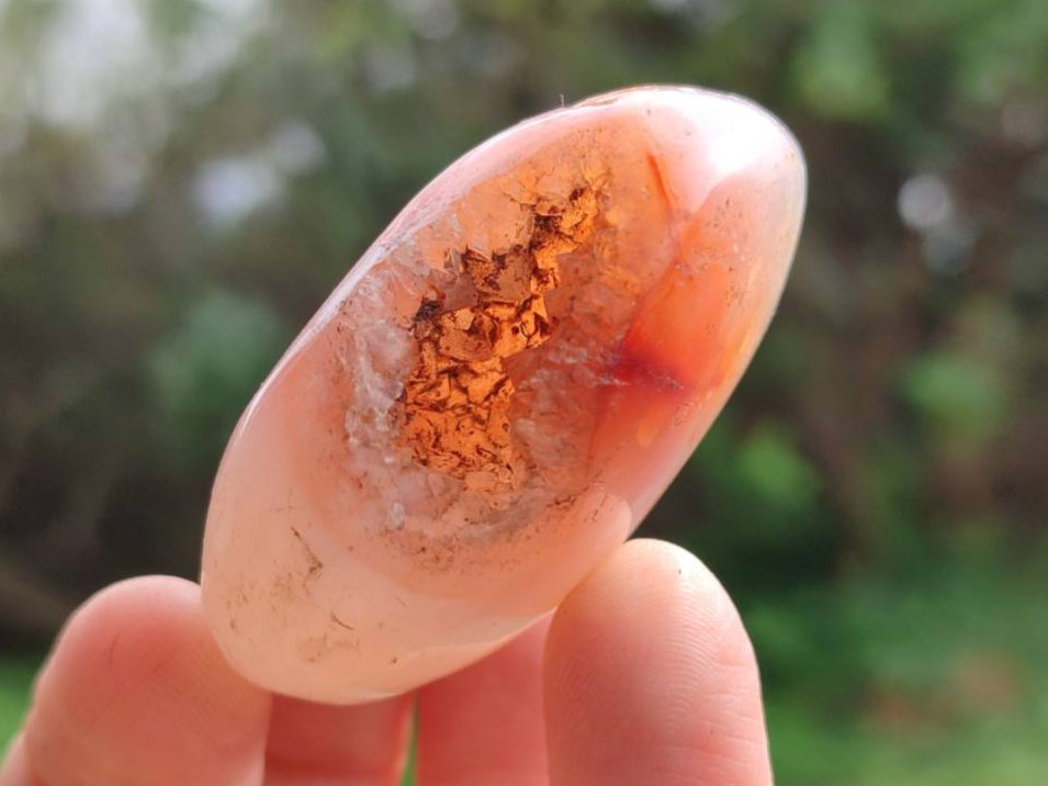 Polished Carnelian Agate Gemstone Galets x 20 From Madagascar - Toprock Gemstones and Minerals 