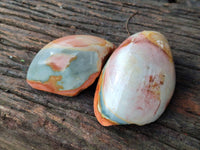 Polished On One Side Polychrome Jasper x 6 From NW Coast, Madagascar