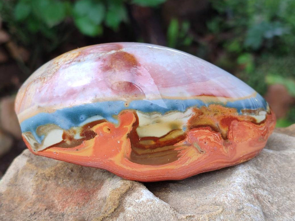 Polished On One Side Polychrome Jasper x 6 From NW Coast, Madagascar - Toprock Gemstones and Minerals 