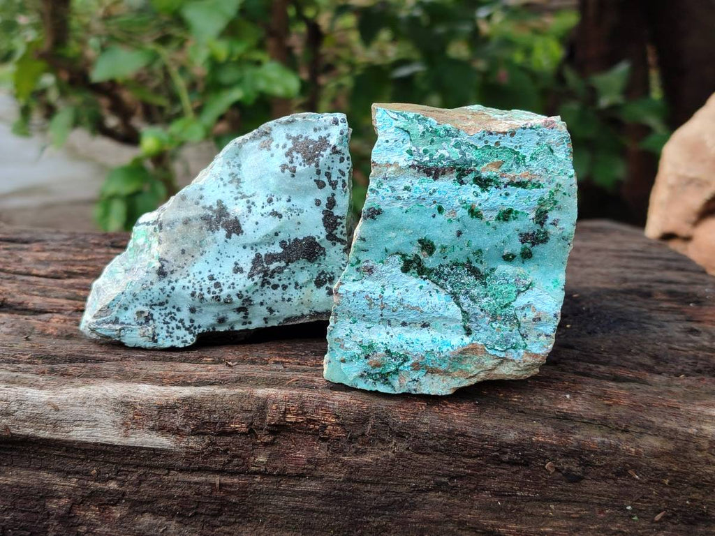 Natural Drusy Coated Chrysocolla Specimens x 6 From Likasi, Congo - Toprock Gemstones and Minerals 