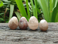 Polished Smokey Window Quartz Eggs x 35 From Madagascar
